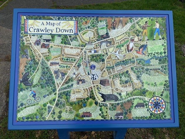 Crawley Down Village Map NEW