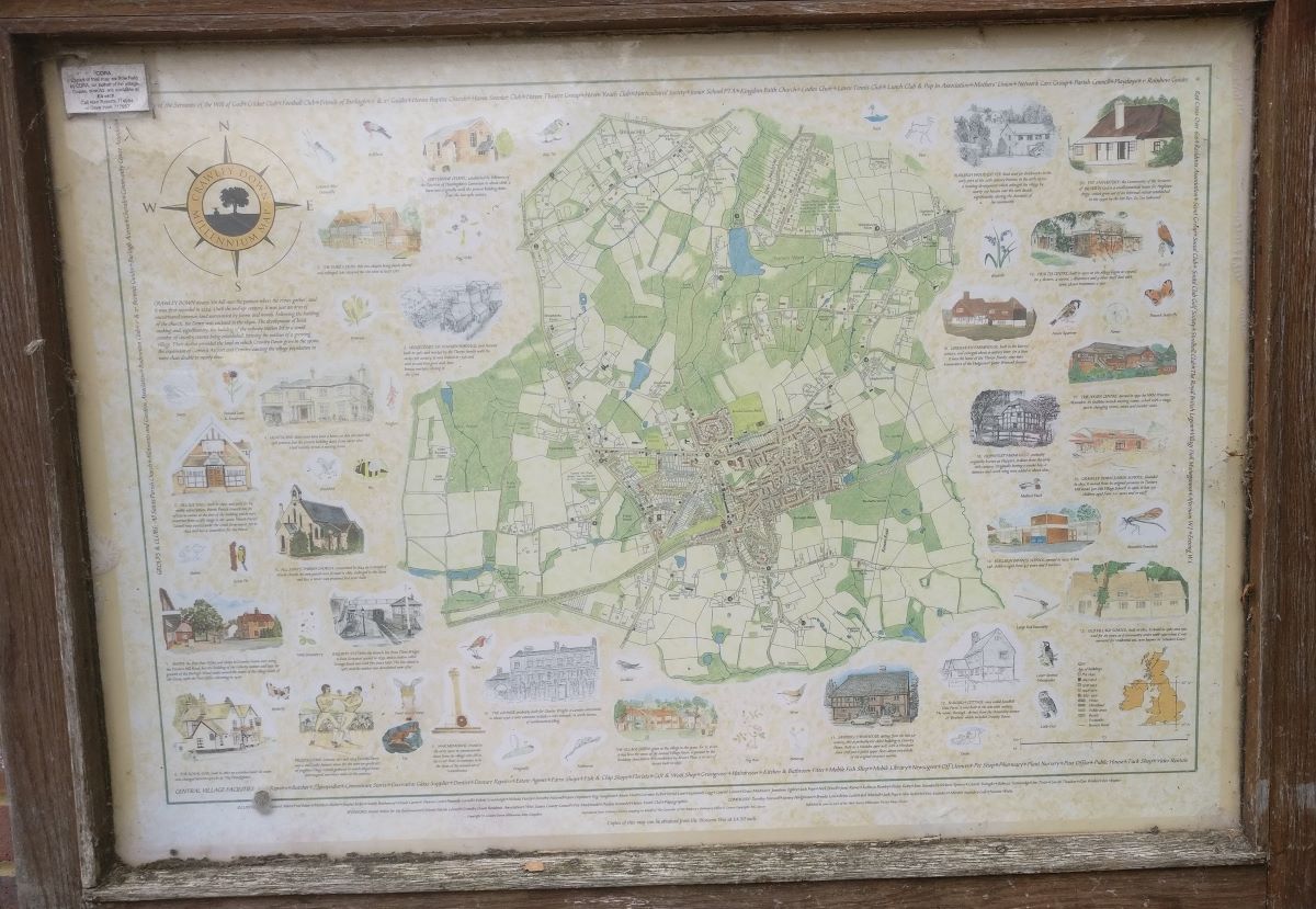 Crawley Down Village Map OLD