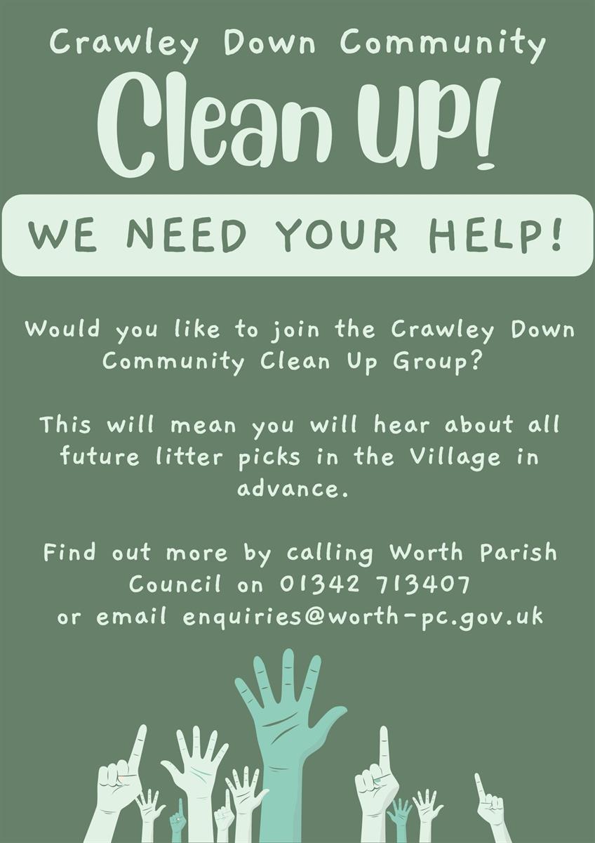 Crawley Down Clean Up Poster