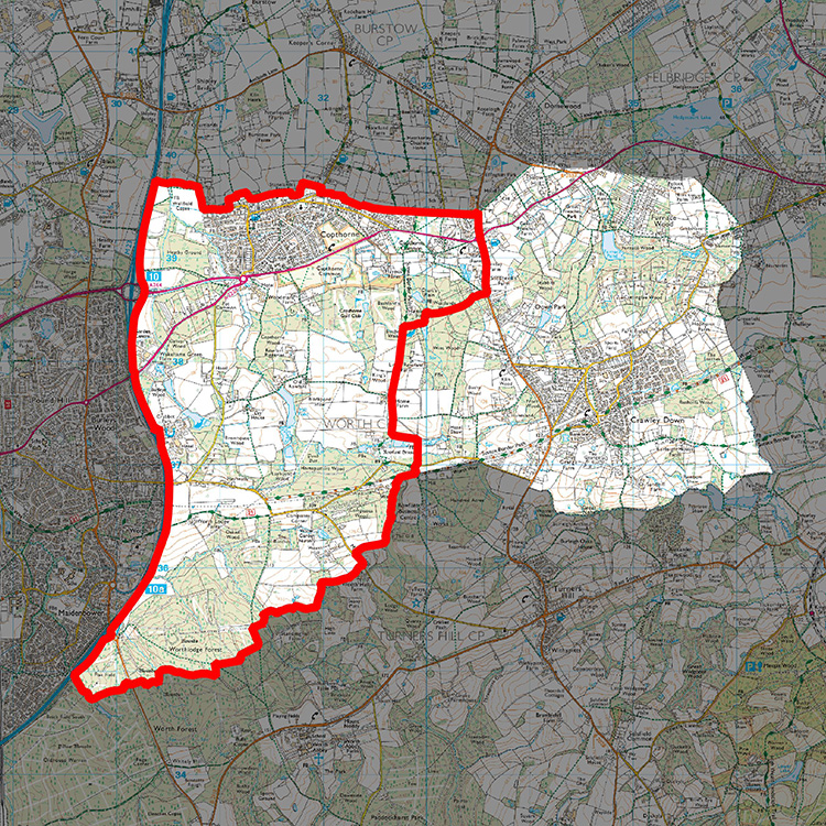 copthorne boundary map