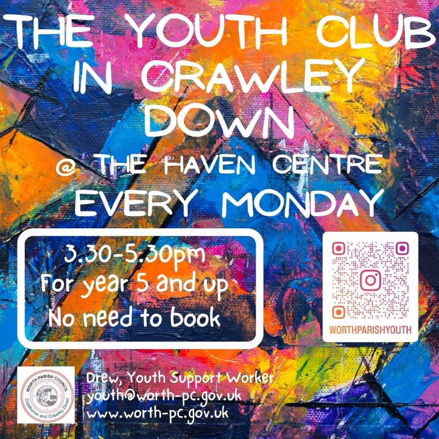 Youth Club In Crawley Down Poster Feb 24
